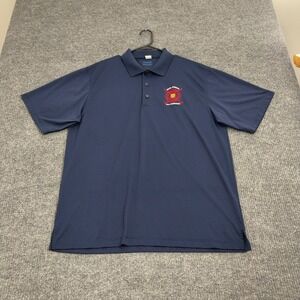Turfer Athletic Polo Shirt Mens XL Navy 100 Polyester 2010 Golf Tournament Sport